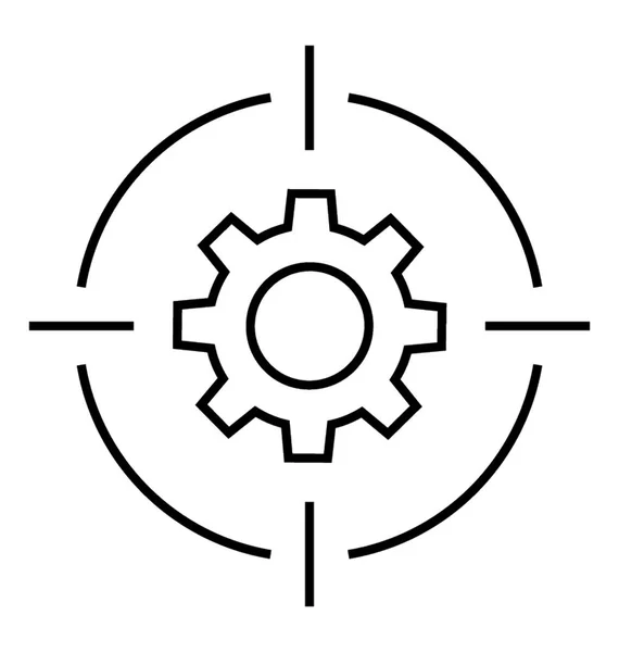 Hedef Satırı Simgesi Hedef Ayarları — Stok Vektör