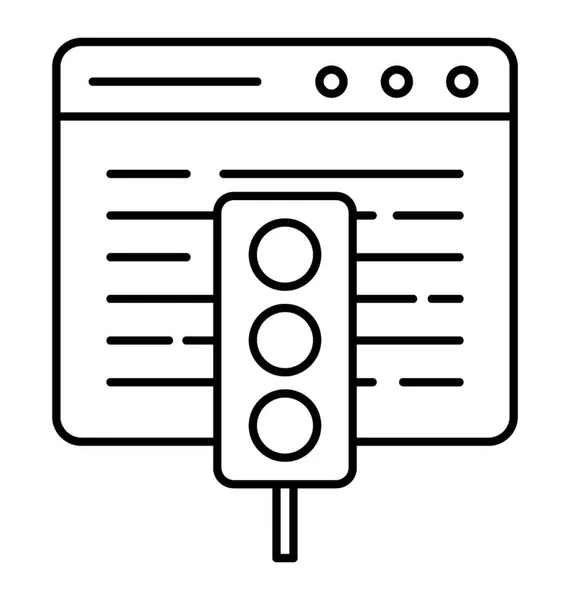 Internetverkehr Online Icon Ranking — Stockvektor