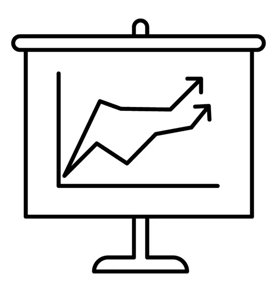 线图标经济项目 白板图 — 图库矢量图片