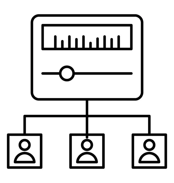 控制机构 线图标管理控制论 — 图库矢量图片