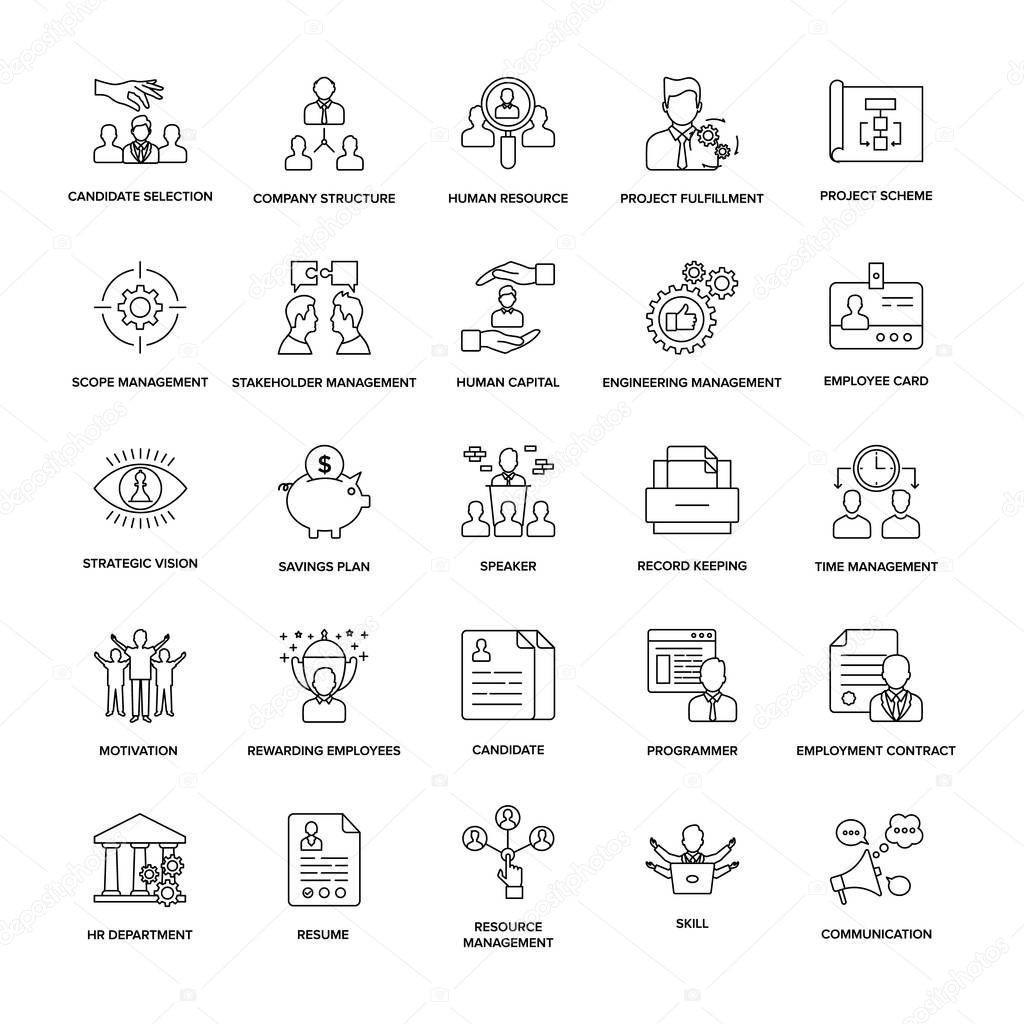 Project Management Line Icon Pack