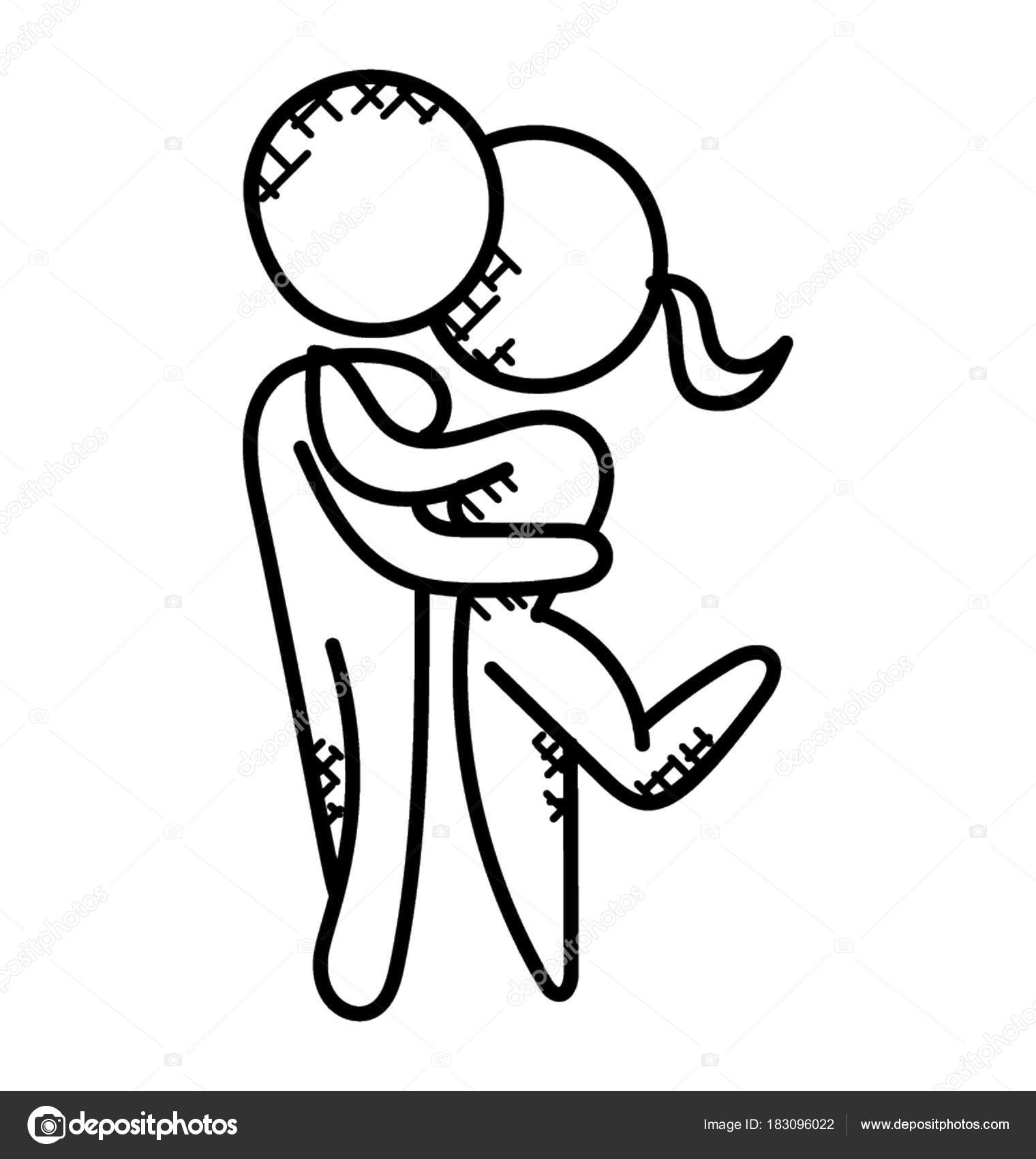 Drawing Of A Girl And Boy Hugging - Get Images Four Boy And Girl Hugging Drawing