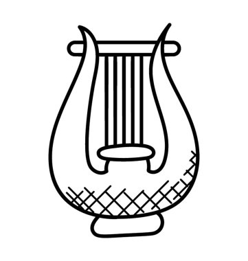 Basit bir doodle bir müzik aleti Harp simgesi