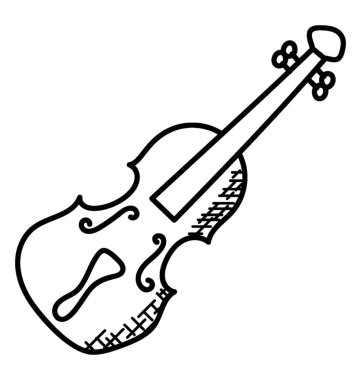 Bir el yapımı basit simgesi bir keman.