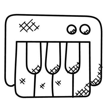 Bir piyano tuşları bir tasviri 