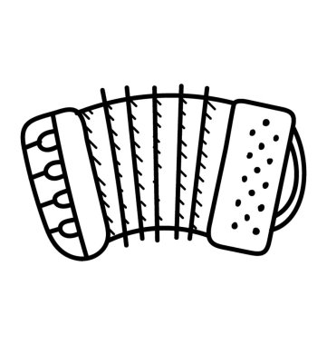 Bir akordeon el yapımı bir simgesi 