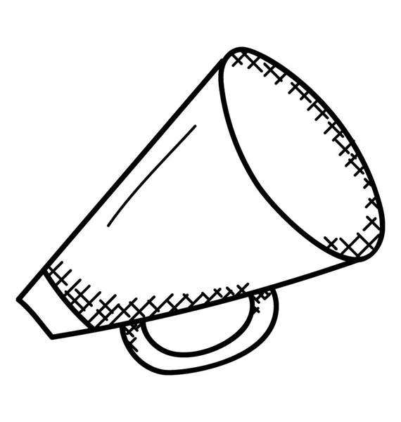 Eine Einfache Zeichnung Eines Lautsprechers Der Üblicherweise Für Öffentliche Durchsagen — Stockvektor