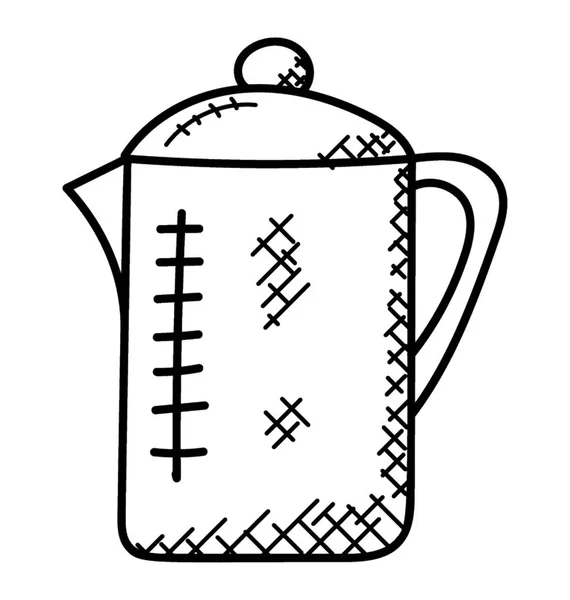Une Icône Doodle Cruche Mesure Style Moderne — Image vectorielle