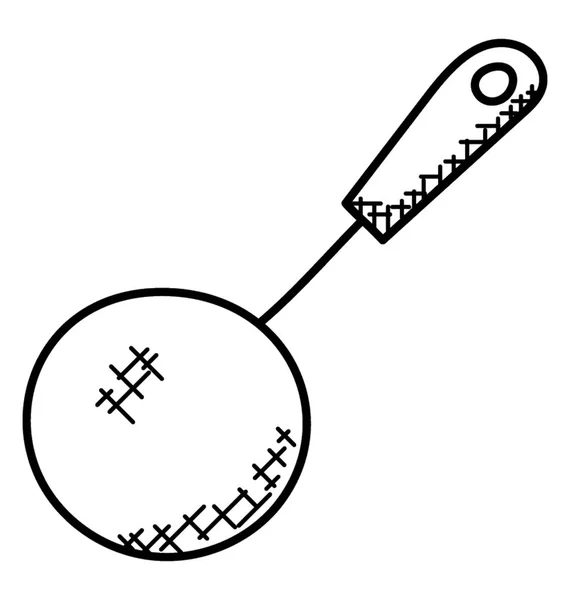 Een Hand Getrokken Schets Van Keuken Gebruiksvoorwerp Skimmer Doodle Icon — Stockvector