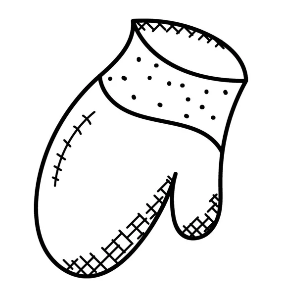 Kök Handskar För Hand Säkerhet Doodle Ikonen — Stock vektor