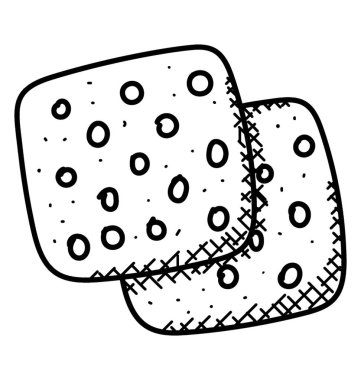 çikolatalı kurabiye simgesi doodle