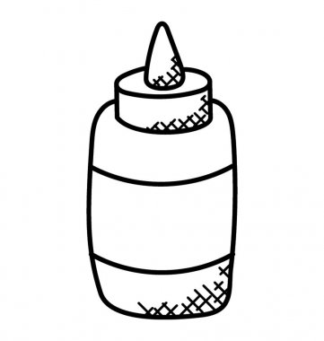 Domates ketçap ya da sos çizgi film simgesi