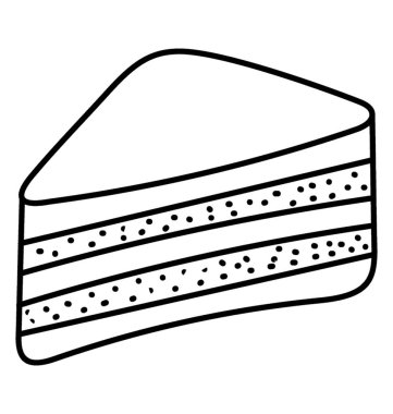 Dilimlenmiş tavuk sandviç el çizilmiş doodle simgesi