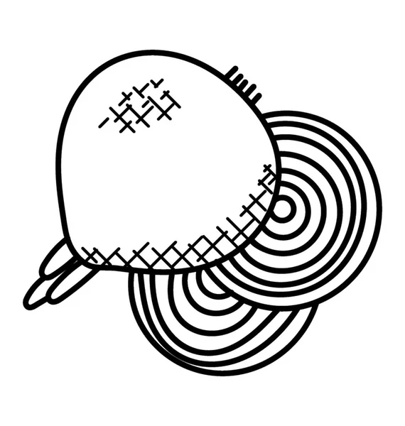 Векторний Ескіз Цибулевої Колони Піктограми Скибочок — стоковий вектор