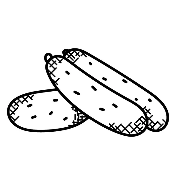 Lagenaria Siceraria Bottiglia Zucca Doodle Icon — Vettoriale Stock