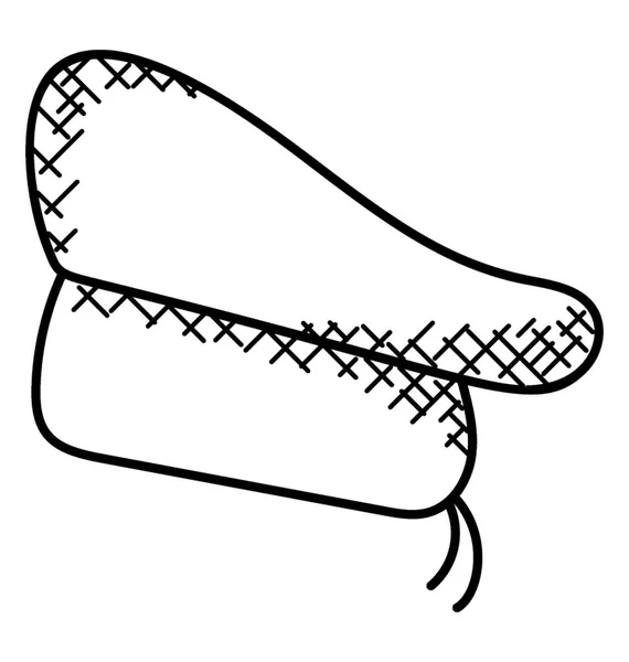 Kochmütze Oder Cef Hauben Doodle Symbol — Stockvektor