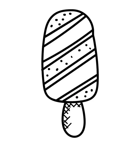Hand Drawn Icon Ice Lolly Ice Cream — Stock Vector