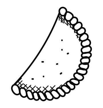 Hand drawn doodle icon of stuffed patties clipart