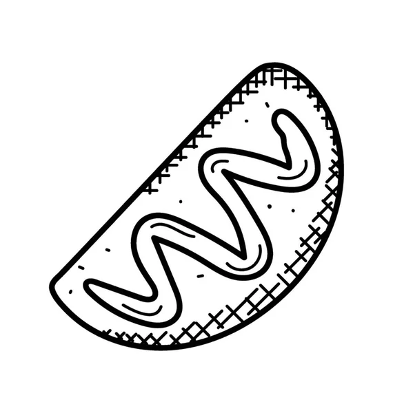 Ícone Doodle Pão Cremoso Caseiro — Vetor de Stock