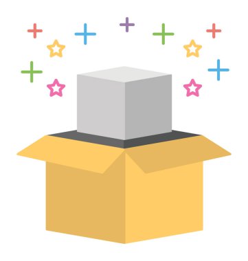 Ambalaj Tema, ürün sürüm kavramı düz tasarım