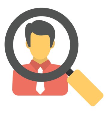 Yetenek AVI, işe alım süreci düz simgesi