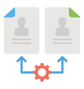 Dişli yardımcı belge, Müşteri Hizmetleri simgesi düz.