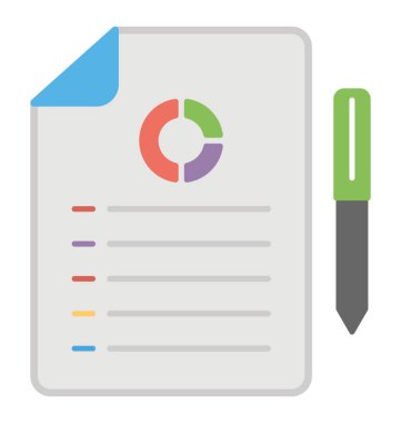 Pasta grafik analiz, düz müşteri anket tasarım