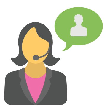 Düz simgesi teknik destek, müşteri hizmetleri