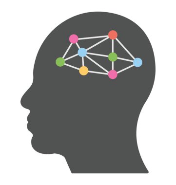 Düz simgesi kavramsal sembol, istihbarat vektör