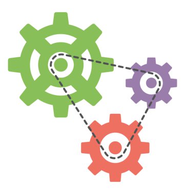 Düz simgesi Tümleştirme, üretim kavramı