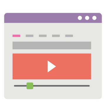 Çevrimiçi video akışı, düz tasarım video pazarlama