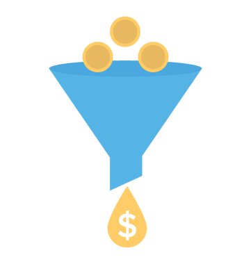 Doları filtrasyon, konsept Satış Huni