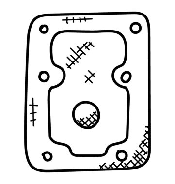 Bir veri depolama aygıtı sabit disk doodle simgesi