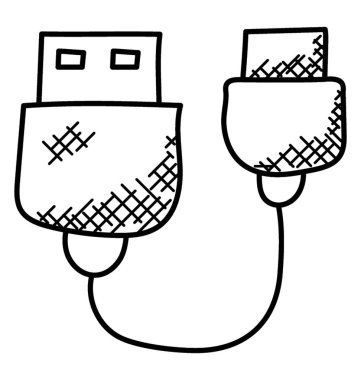 Tak tel kablo, usb bilgisayar veri kablosu kroki