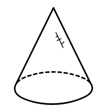 Boyutlu şekil. Doodle Icon cone şekli