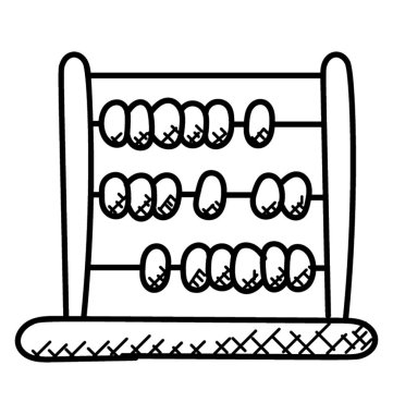 Çerçeve hesaplanıyor. Doodle Icon abacus