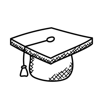 Mezuniyet kep. Doodle Icon kolej