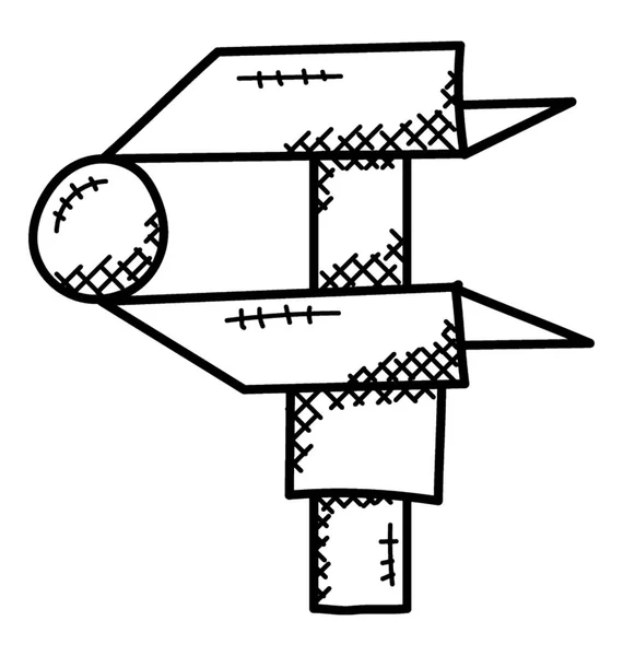 ノギス マイクロメータ落書きスケッチ シリンダーを測定 — ストックベクタ