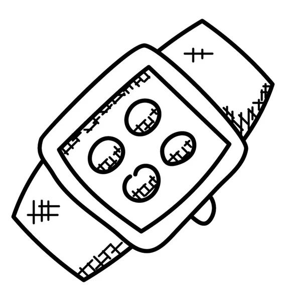 Smart Ρολόι Χειρός Εφαρμογές Doodle Εικονίδιο — Διανυσματικό Αρχείο