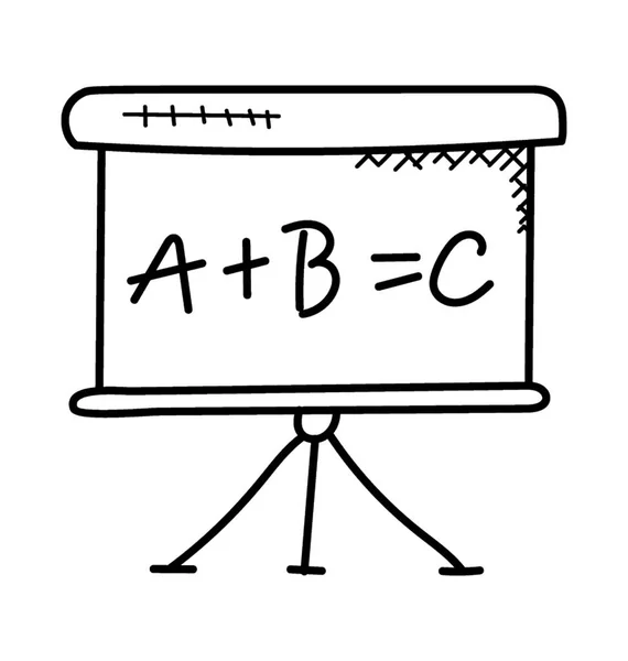 Alphabets Board Doodle Icon School Board — Stock Vector