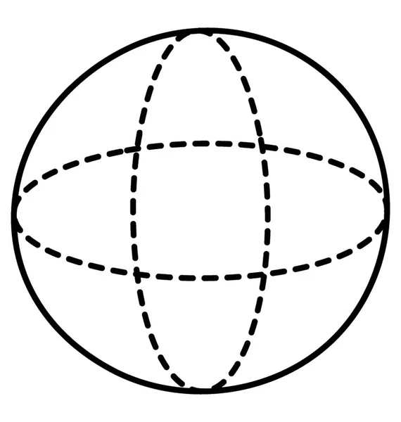 Cercle Orientation Doodle Icône Algèbre Linéaire — Image vectorielle