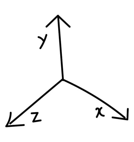 Doodle Symbol Lineare Algebra Lineare Funktion — Stockvektor