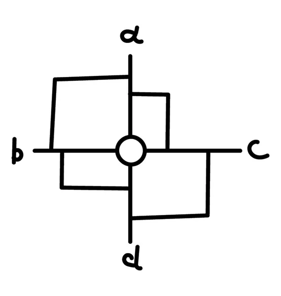 Graphisches Doodle Symbol Graphenachse — Stockvektor