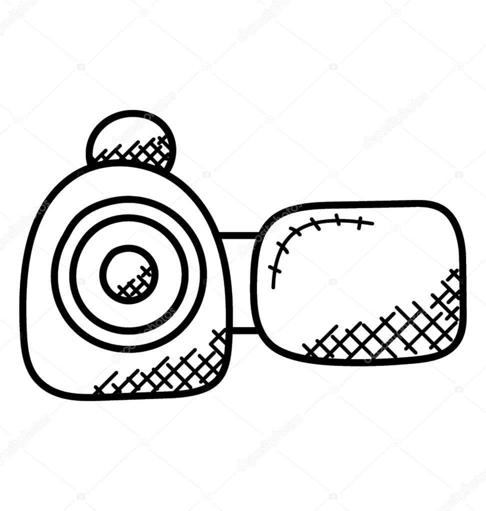 Video Camera Handheld Camcorder Sketch — Stock Vector © creativestall