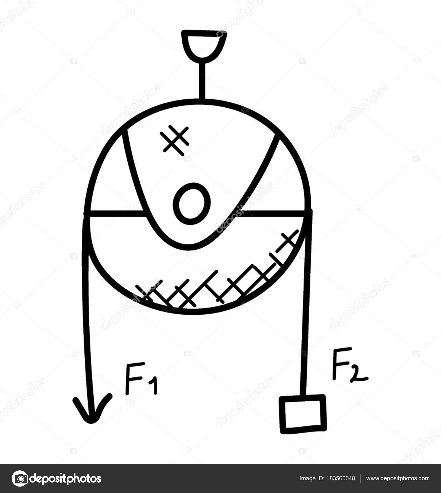 Imágenes: polea para dibujar | Doodle Polea Mecánica Icono Eje Rueda