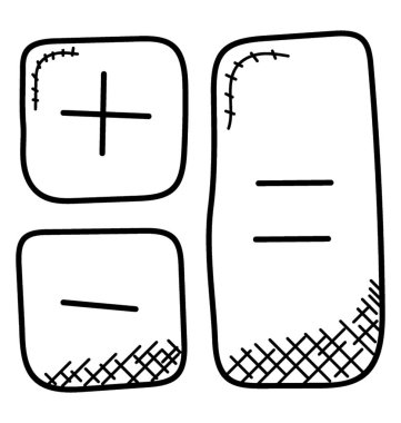 Hesaplama karalamalar semboller. Temel matematik simgesi