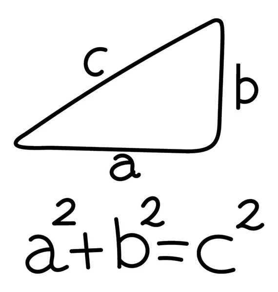 Геометрия Значка Каракули Треугольник — стоковый вектор