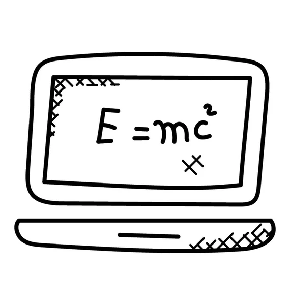 Emc2 Doodle Icon Mathematical Software — Stock Vector