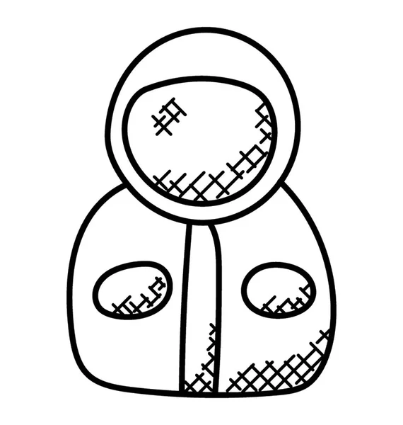 Human Spaceflight Astronaut Doodle Icon — Stock Vector