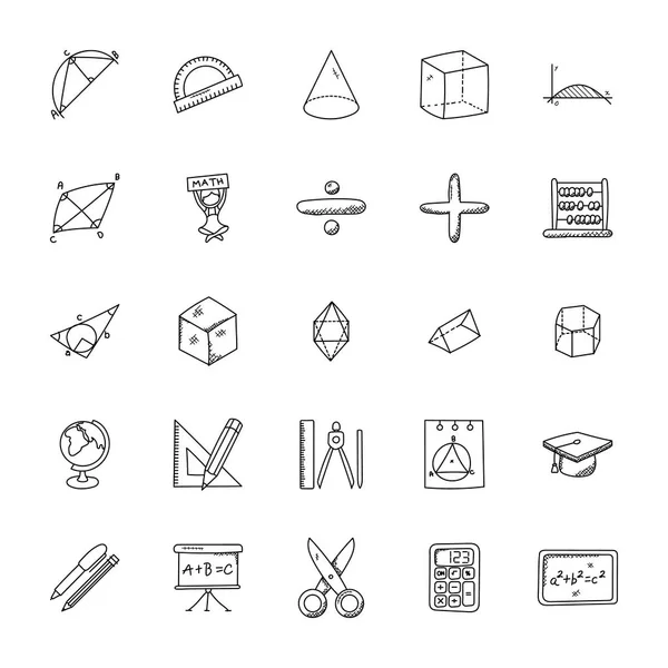 Sammlung Von Mathematik Doodles — Stockvektor